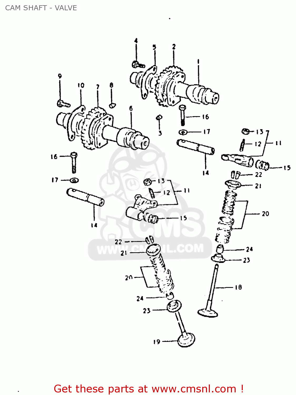 Suzuki GSX400E 1980 (T) (E02 E04 E22 E24) CAM SHAFT VALVE buy