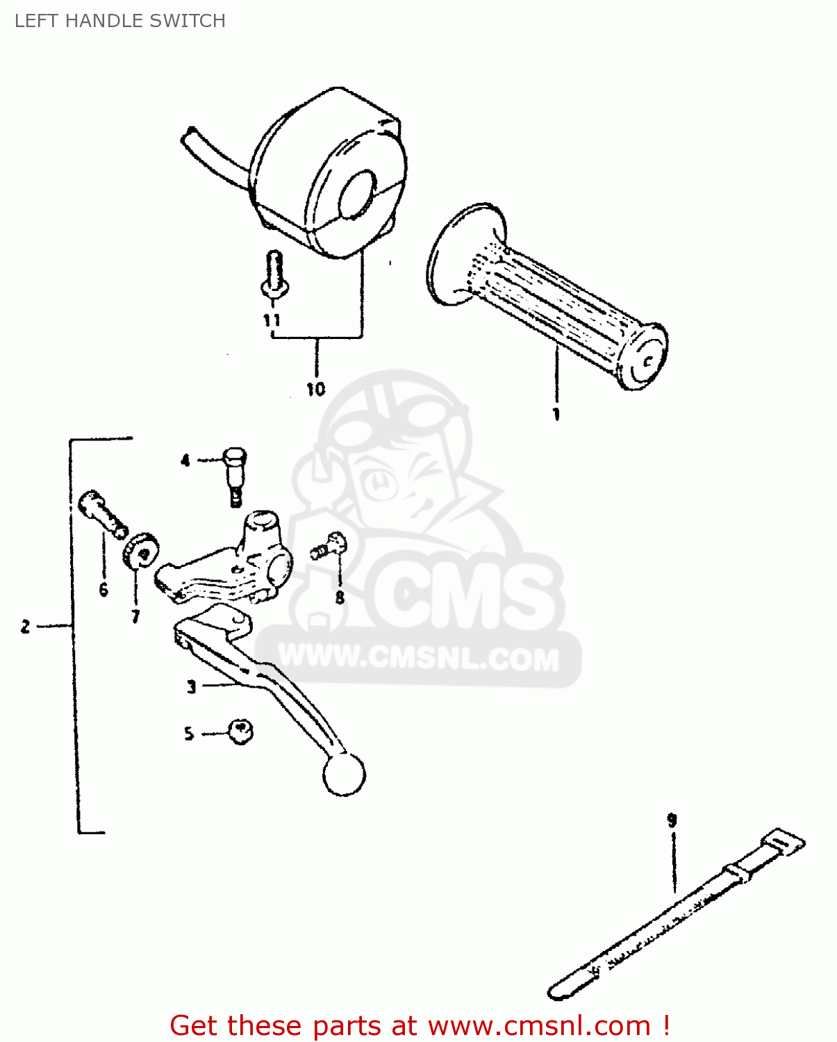 LEFT HANDLE SWITCH GSX400E 1980 (T) (E02 E04 E22 E24)