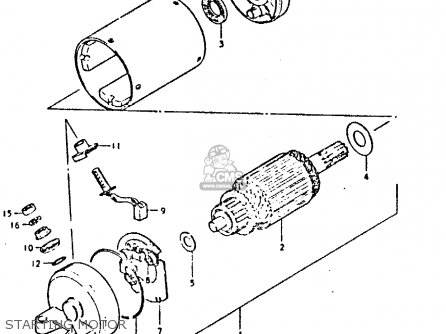 STARTING MOTOR - GSX400E 1980 (T) (E02 E04 E22 E24)