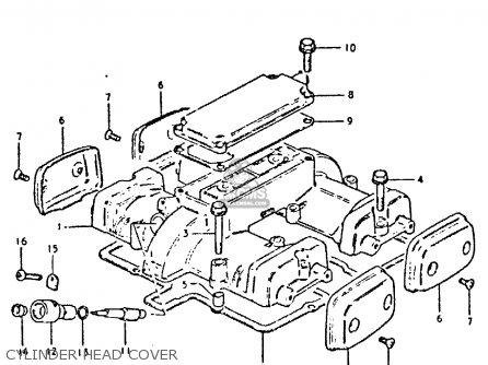 CYLINDER HEAD COVER - GSX400E 1980 (T) (E02 E04 E22 E24)
