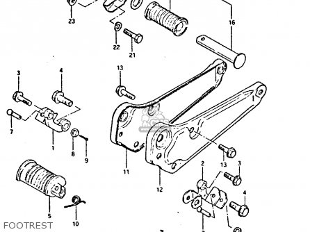 FOOTREST - GSX400E 1980 (T) (E02 E04 E22 E24)