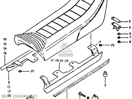 SEAT (GSX400EX) - GSX400E 1980 (T) (E02 E04 E22 E24)