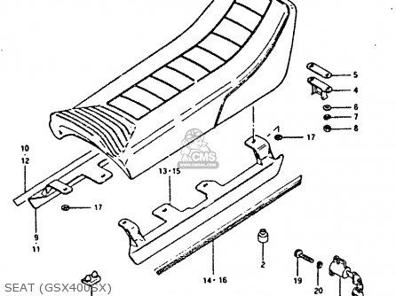 SEAT (GSX400SX) - GSX400E 1980 (T) (E02 E04 E22 E24)