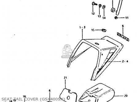SEAT TAIL COVER (GSX400SX) - GSX400E 1980 (T) (E02 E04 E22 E24)