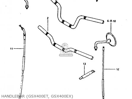 HANDLEBAR (GSX400ET, GSX400EX) - GSX400E 1980 (T) (E02 E04 E22 E24)