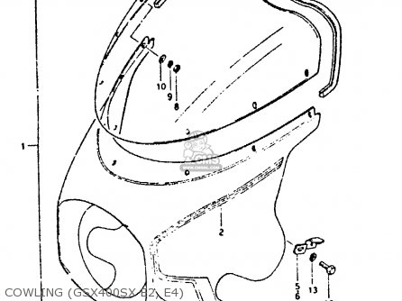 COWLING (GSX400SX E2, E4) - GSX400E 1980 (T) (E02 E04 E22 E24)