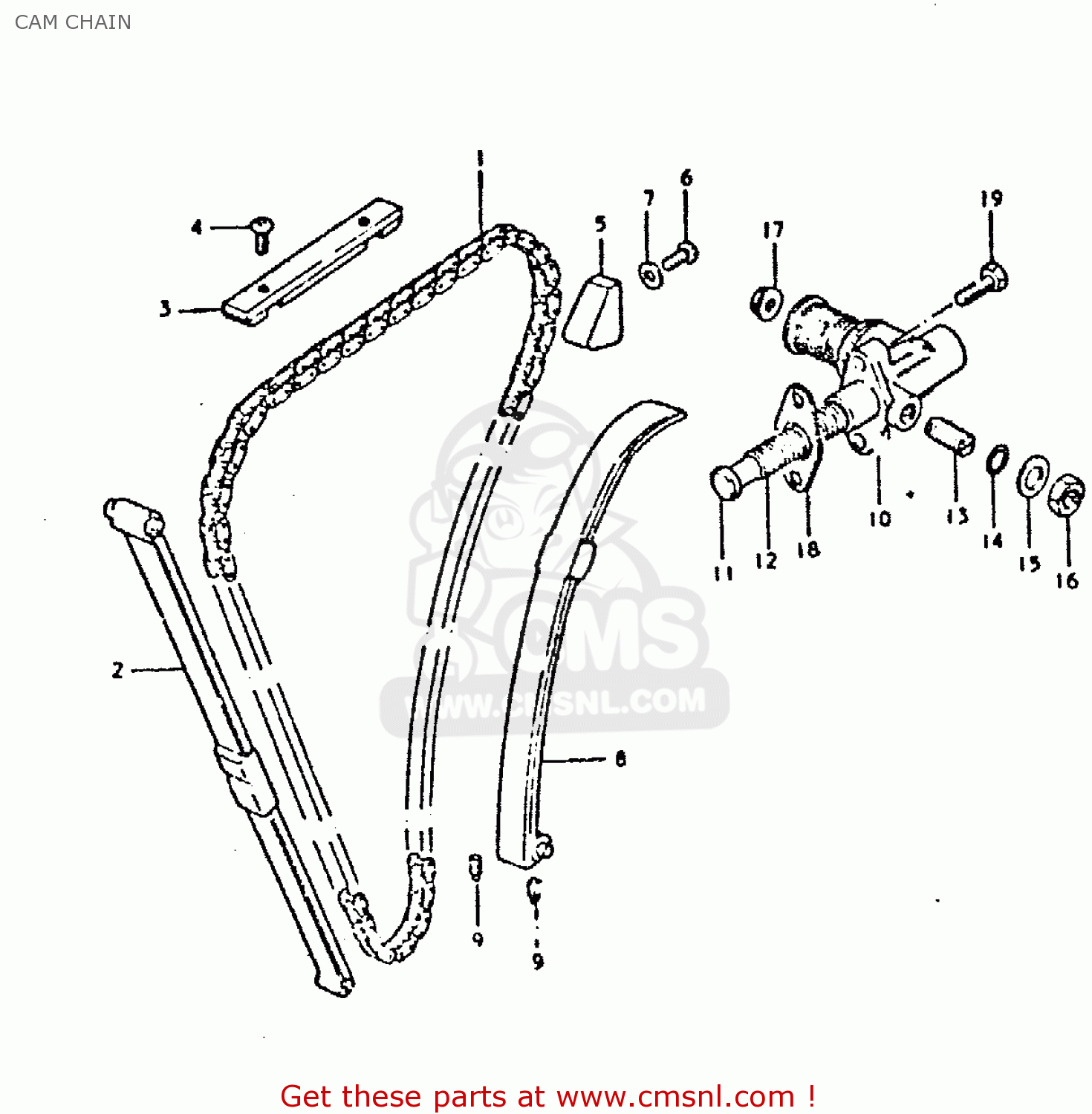 CAM CHAIN GSX400E 1981 (X) (E02 E04 E16 E22 E24 E26)