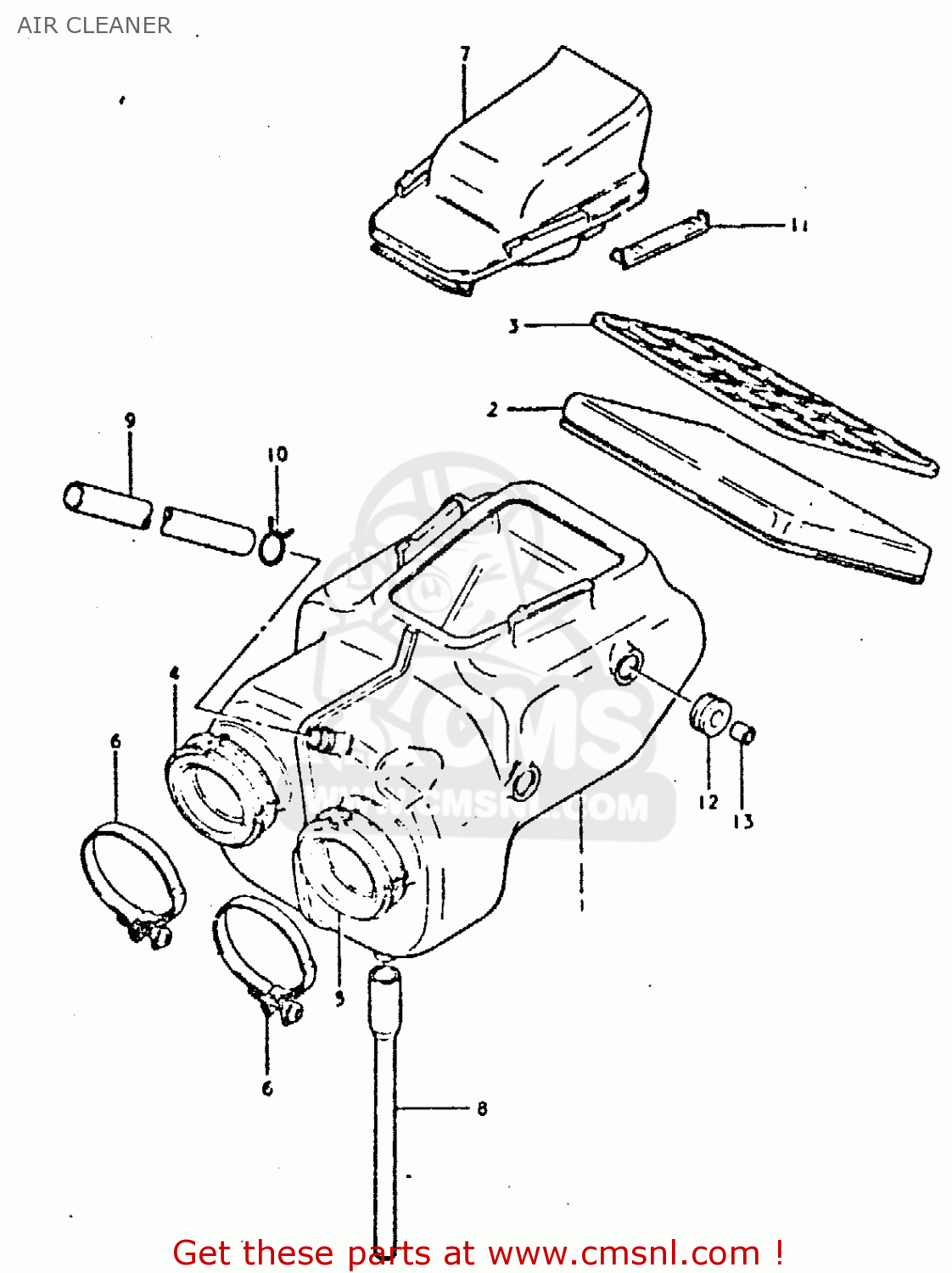 AIR CLEANER GSX400E 1981 (X) (E02 E04 E16 E22 E24 E26)