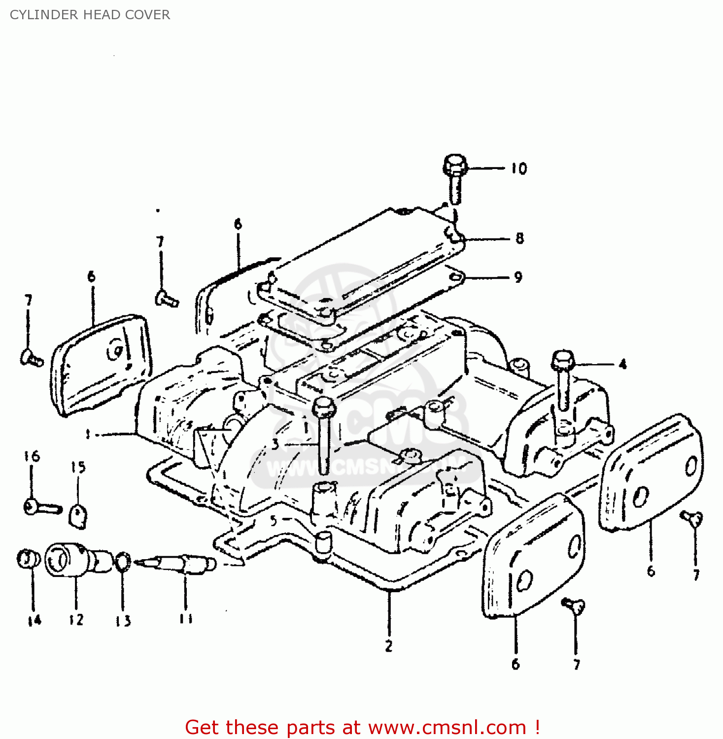 CYLINDER HEAD COVER GSX400E 1981 (X) (E02 E04 E16 E22 E24 E26)