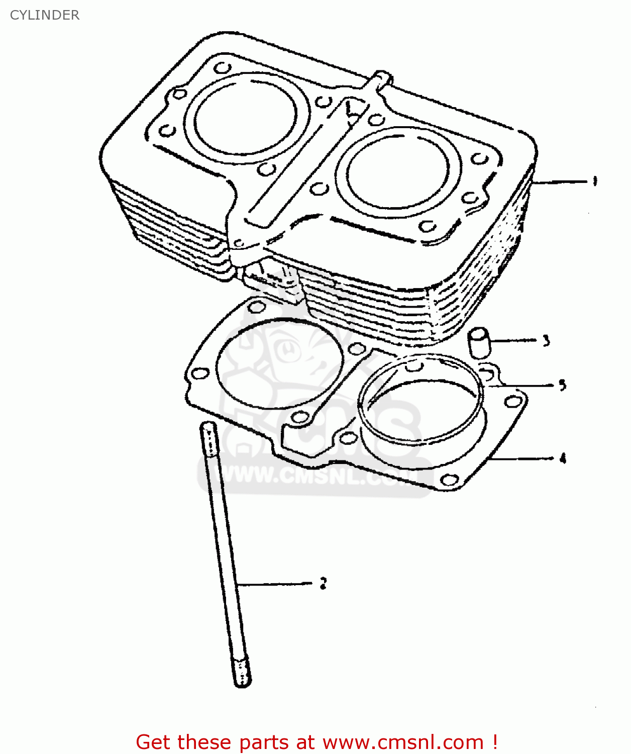 CYLINDER GSX400E 1981 (X) (E02 E04 E16 E22 E24 E26)