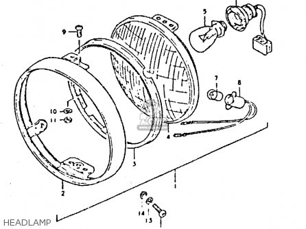 HEADLAMP - GSX400E 1981 (X) (E02 E04 E16 E22 E24 E26)