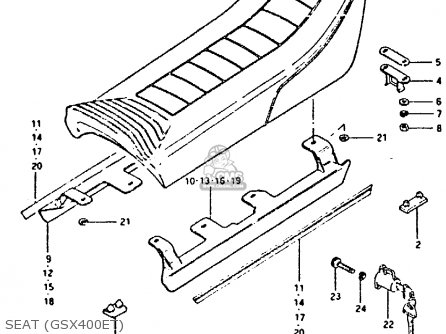SEAT (GSX400ET) - GSX400E 1981 (X) (E02 E04 E16 E22 E24 E26)