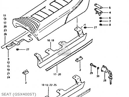 SEAT (GSX400ST) - GSX400E 1981 (X) (E02 E04 E16 E22 E24 E26)