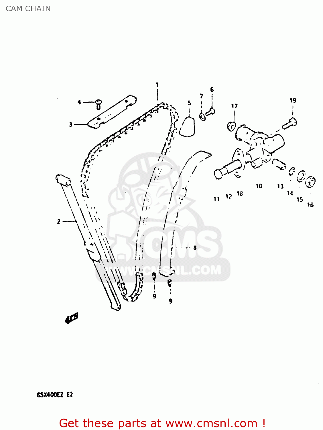 CAM CHAIN GSX400E 1982 (Z) (E02 E04 E16 E17 E22 E24 E26)