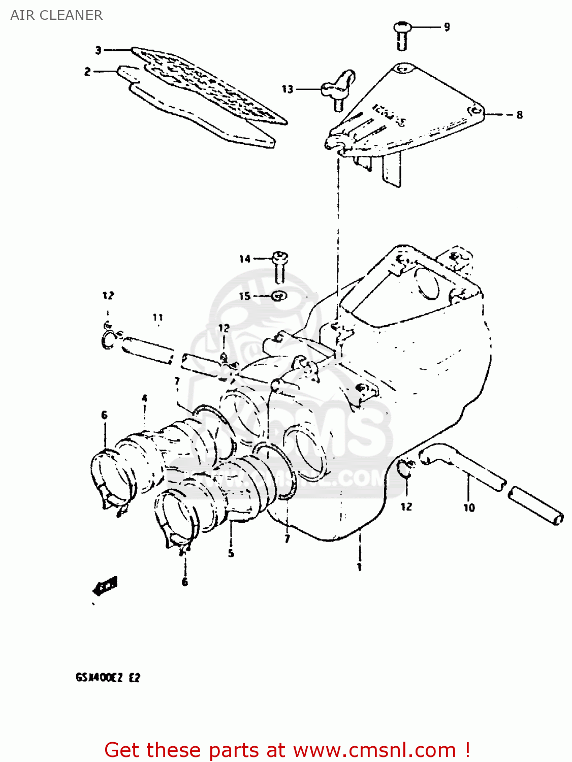 AIR CLEANER GSX400E 1982 (Z) (E02 E04 E16 E17 E22 E24 E26)