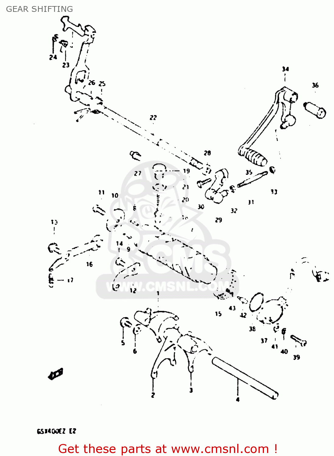 GEAR SHIFTING GSX400E 1982 (Z) (E02 E04 E16 E17 E22 E24 E26)