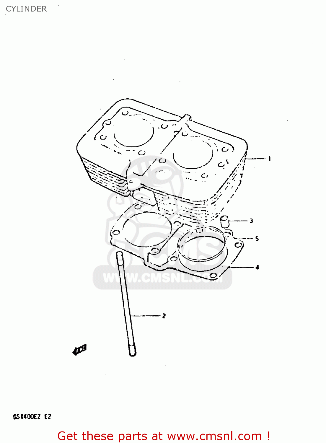 CYLINDER GSX400E 1982 (Z) (E02 E04 E16 E17 E22 E24 E26)