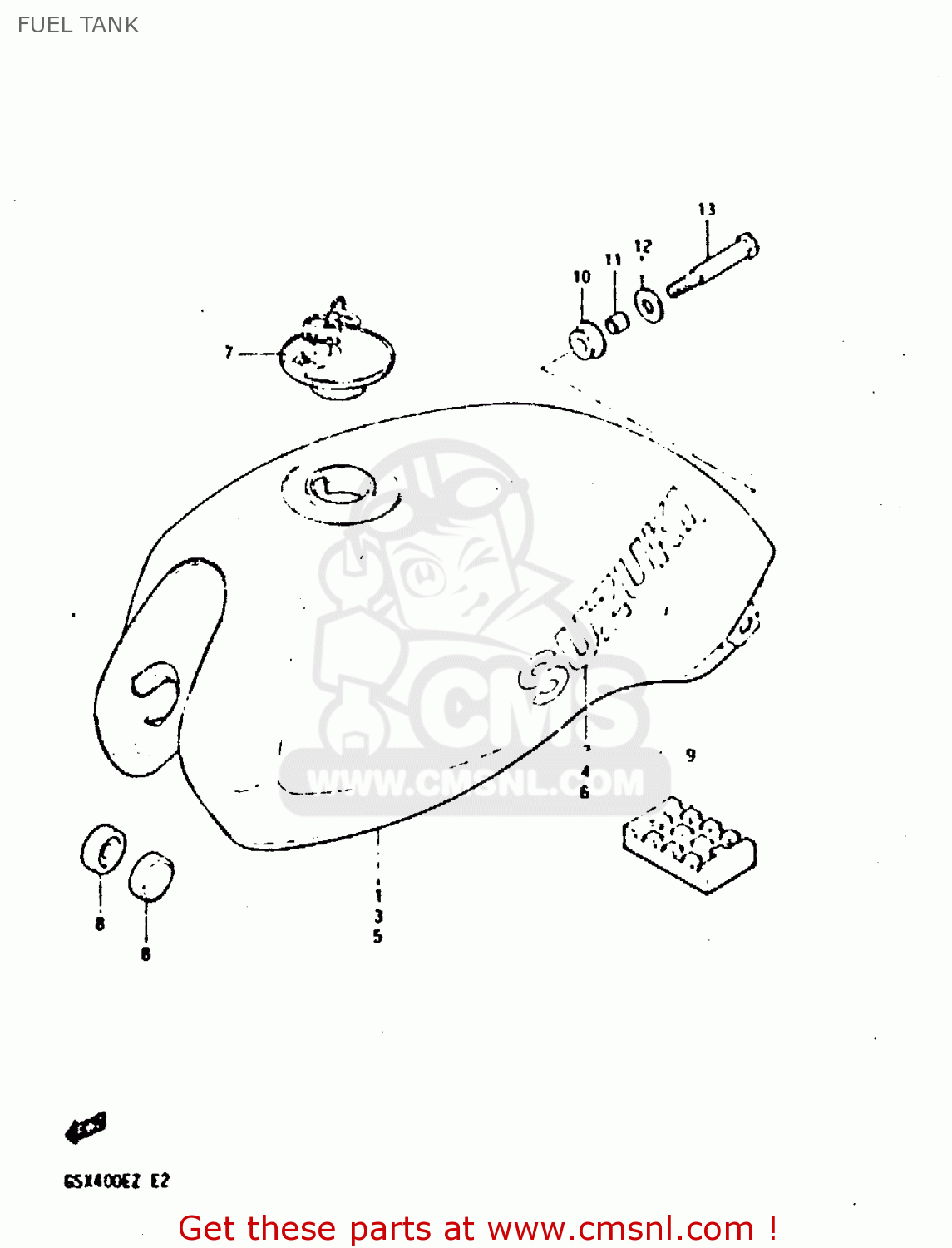 FUEL TANK GSX400E 1982 (Z) (E02 E04 E16 E17 E22 E24 E26)