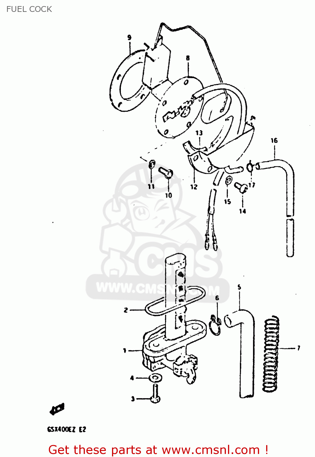FUEL COCK GSX400E 1982 (Z) (E02 E04 E16 E17 E22 E24 E26)