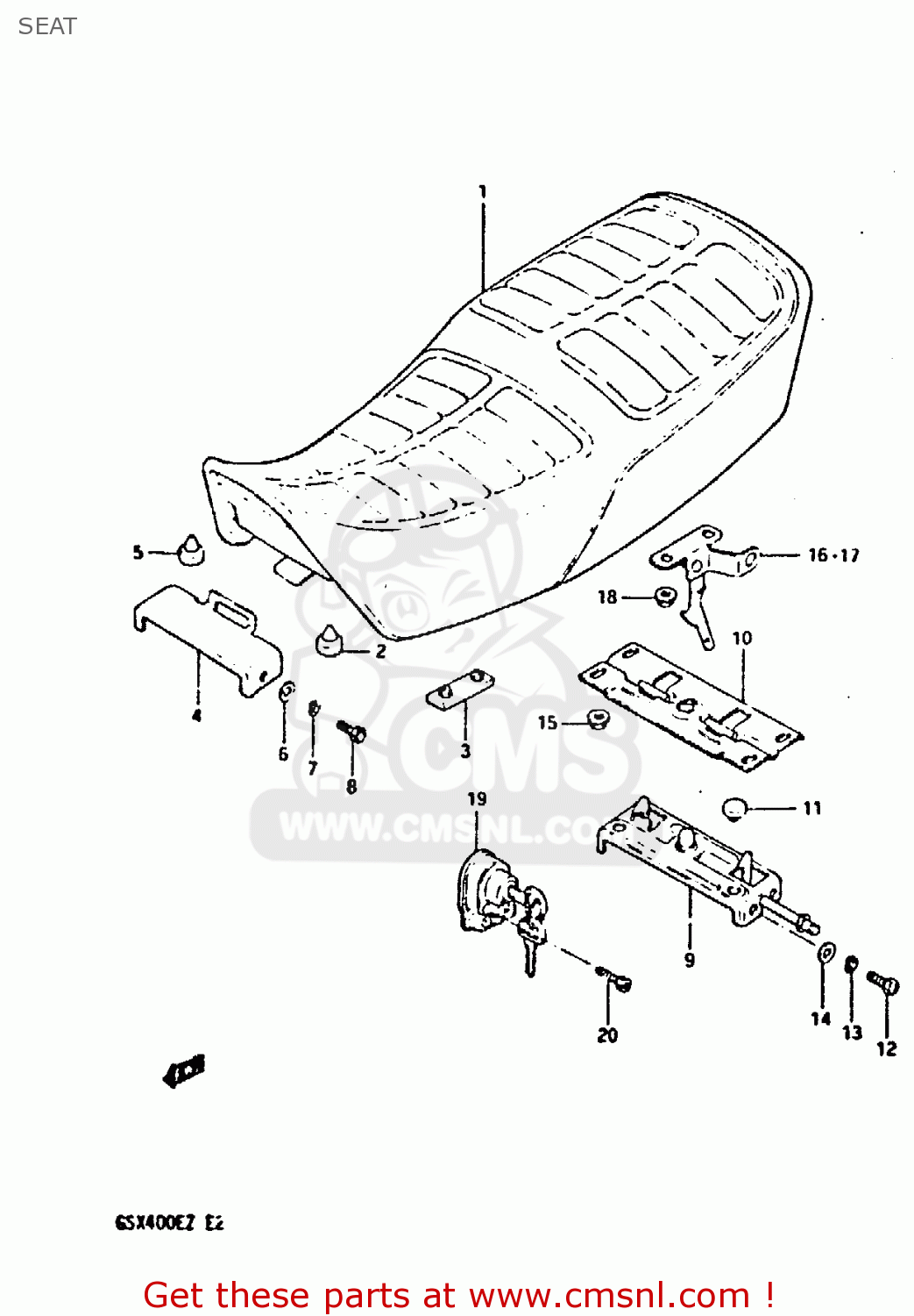 SEAT GSX400E 1982 (Z) (E02 E04 E16 E17 E22 E24 E26)