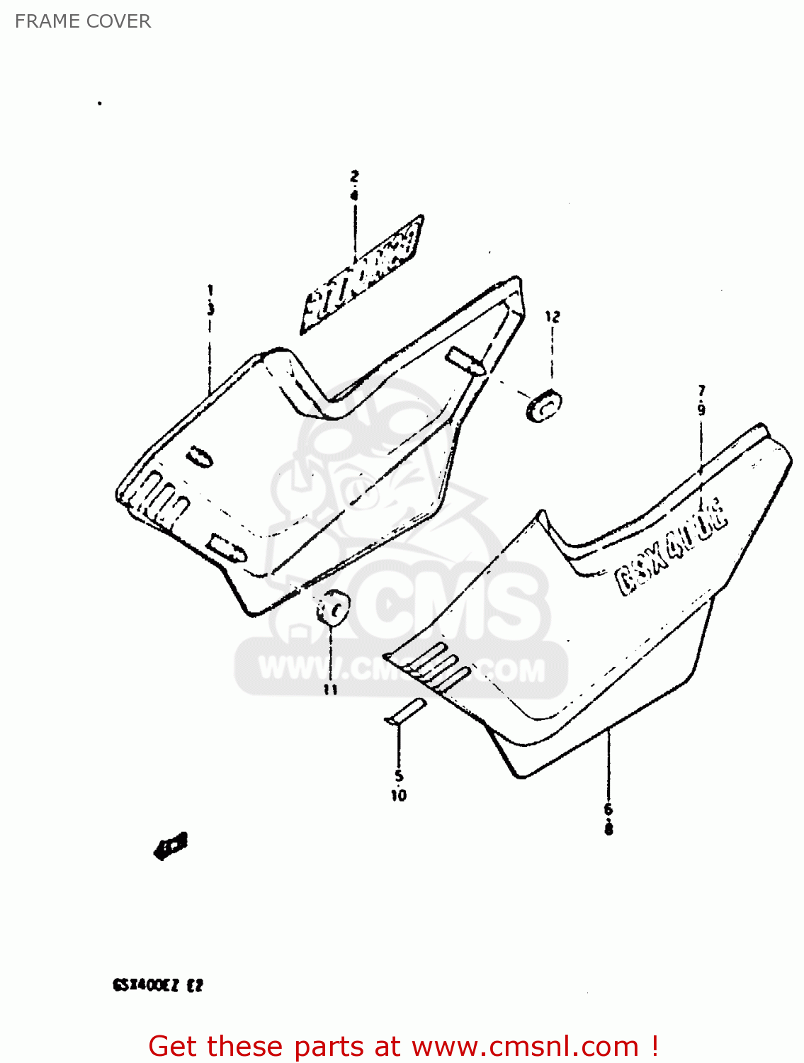 FRAME COVER GSX400E 1982 (Z) (E02 E04 E16 E17 E22 E24 E26)