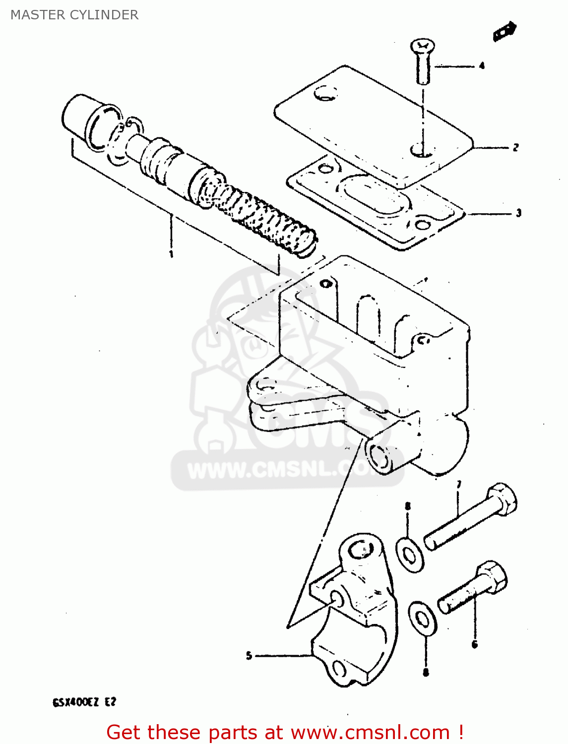 MASTER CYLINDER GSX400E 1982 (Z) (E02 E04 E16 E17 E22 E24 E26)