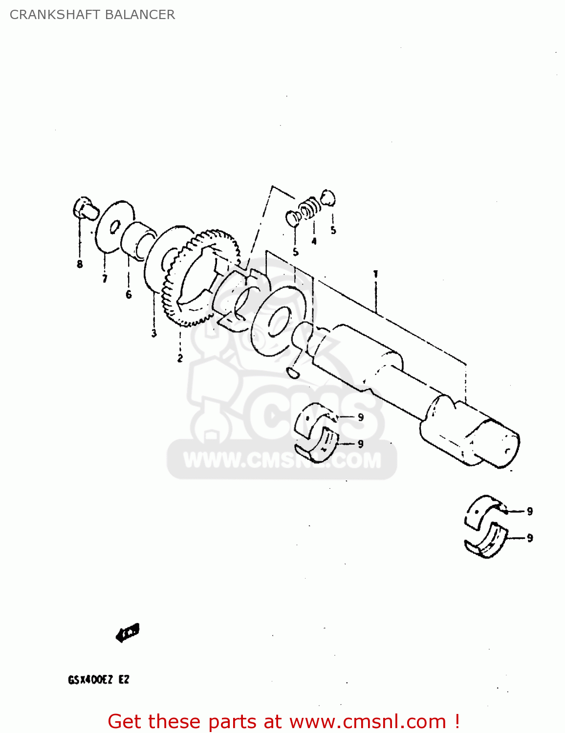CRANKSHAFT BALANCER GSX400E 1982 (Z) (E02 E04 E16 E17 E22 E24 E26)