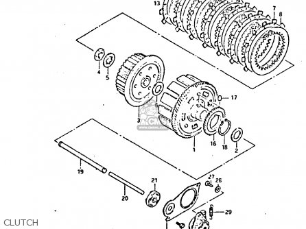 CLUTCH - GSX400E 1982 (Z) (E02 E04 E16 E17 E22 E24 E26)