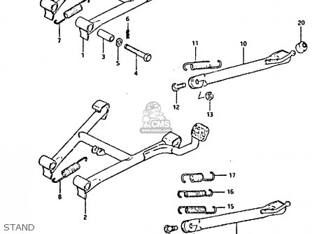 STAND - GSX400E 1982 (Z) (E02 E04 E16 E17 E22 E24 E26)