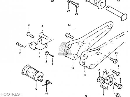 FOOTREST - GSX400E 1982 (Z) (E02 E04 E16 E17 E22 E24 E26)