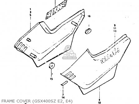 FRAME COVER (GSX400SZ E2, E4) - GSX400E 1982 (Z) (E02 E04 E16 E17 E22 E24 E26)