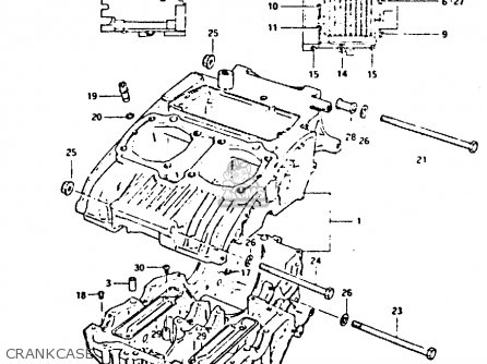 CRANKCASE - GSX400E 1982 (Z) (E02 E04 E16 E17 E22 E24 E26)