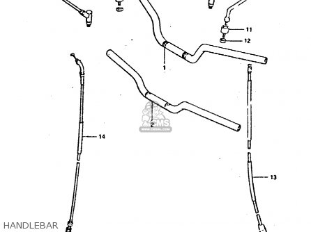 HANDLEBAR - GSX400E 1982 (Z) (E02 E04 E16 E17 E22 E24 E26)