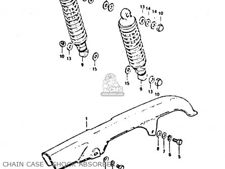 CHAIN CASE - SHOCK ABSORBER - GSX400E 1982 (Z) (E02 E04 E16 E17 E22 E24 E26)