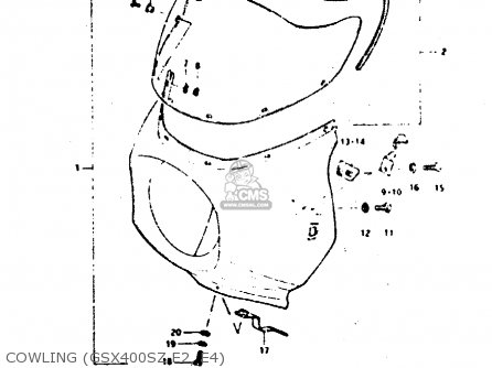 COWLING (GSX400SZ E2, E4) - GSX400E 1982 (Z) (E02 E04 E16 E17 E22 E24 E26)
