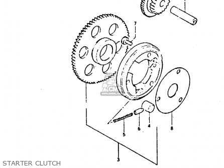 STARTER CLUTCH - GSX400E 1982 (Z) (E02 E04 E16 E17 E22 E24 E26)