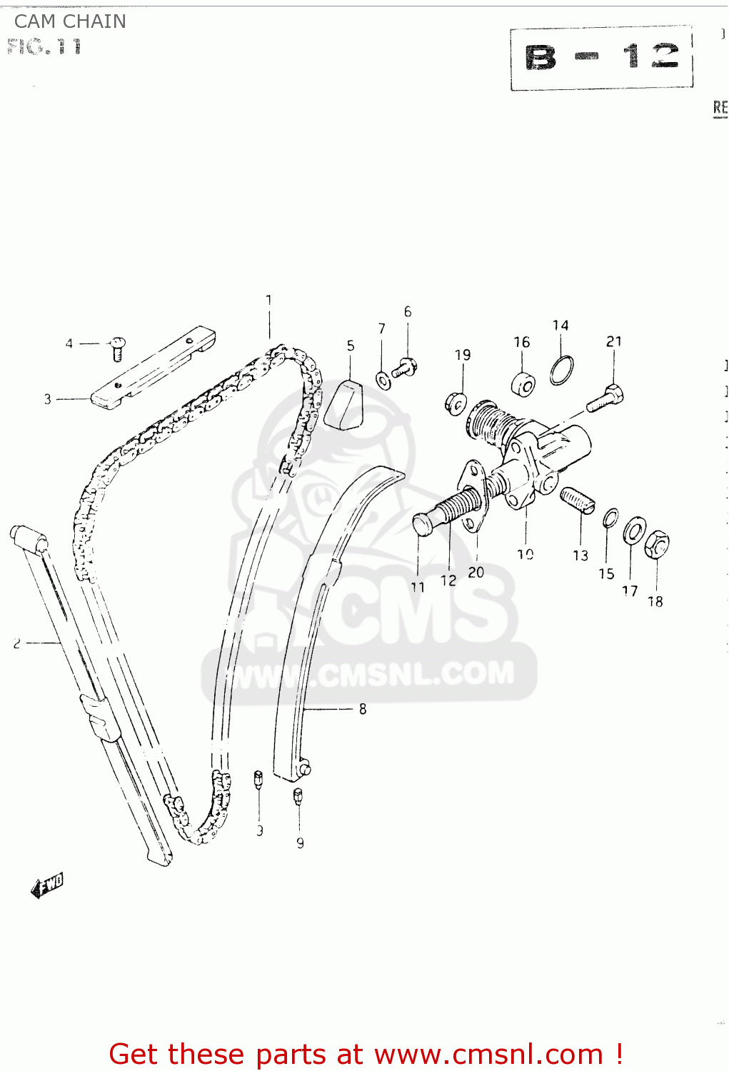 CAM CHAIN GSX400E 1984 (E) GENERAL EXPORT (E01)
