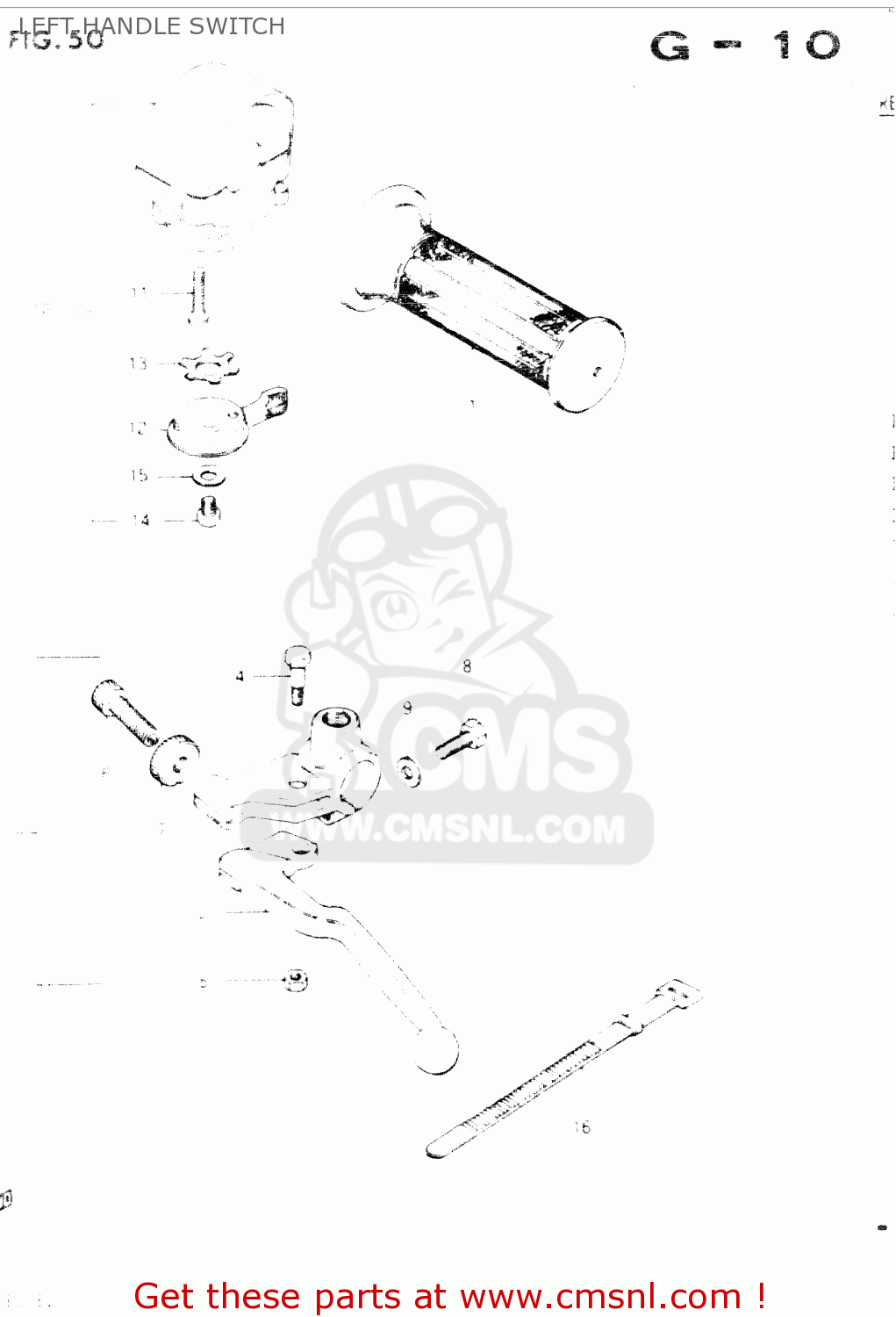 LEFT HANDLE SWITCH GSX400E 1984 (E) GENERAL EXPORT (E01)