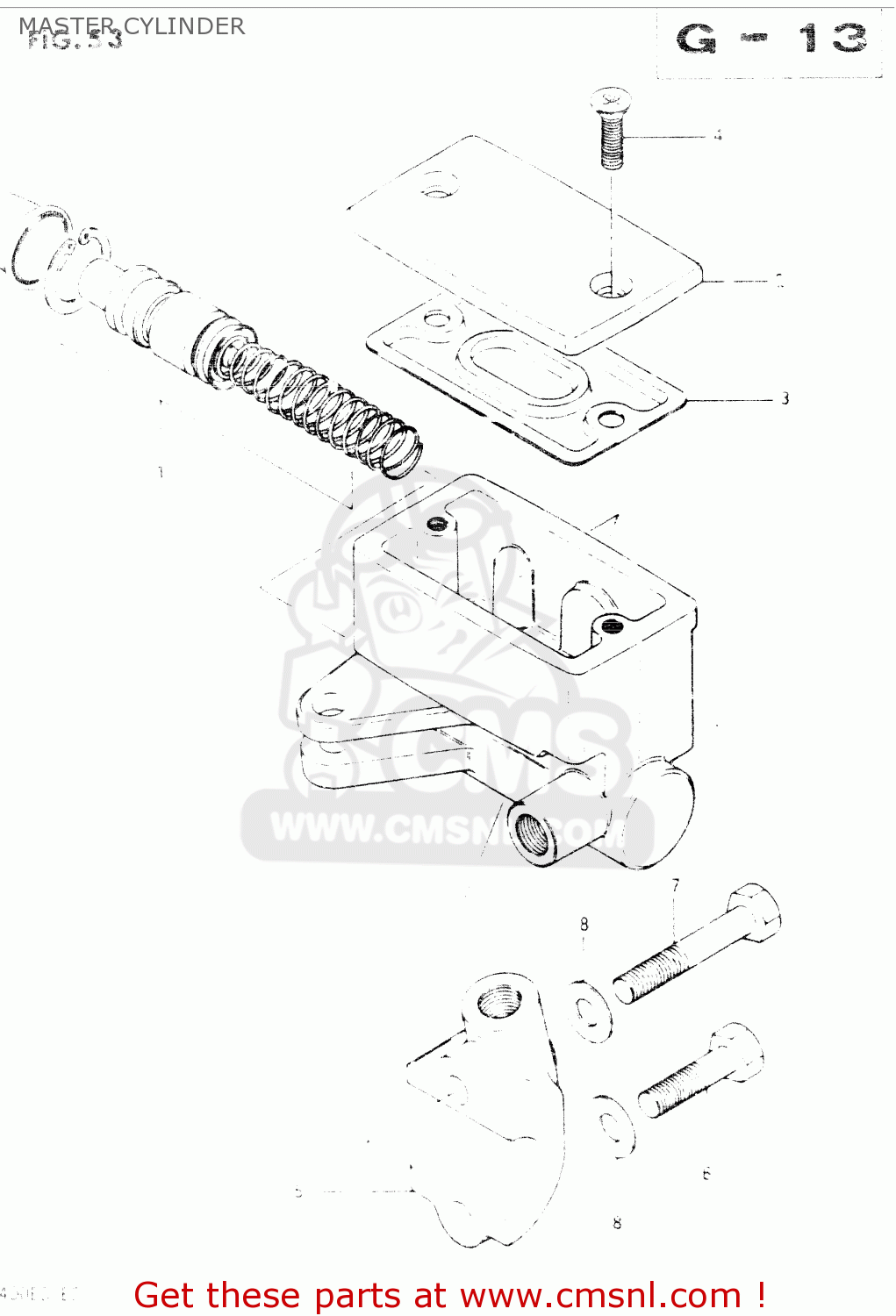 MASTER CYLINDER GSX400E 1984 (E) GENERAL EXPORT (E01)