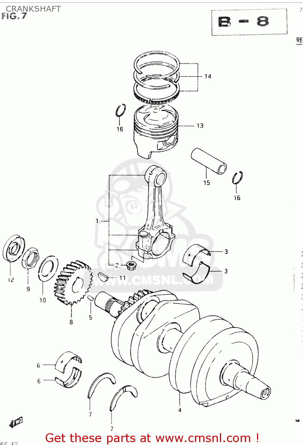 CRANKSHAFT GSX400E 1984 (E) GENERAL EXPORT (E01)