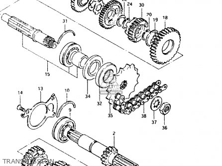 TRANSMISSION - GSX400E 1984 (E) GENERAL EXPORT (E01)