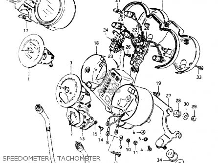 SPEEDOMETER - TACHOMETER - GSX400E 1984 (E) GENERAL EXPORT (E01)
