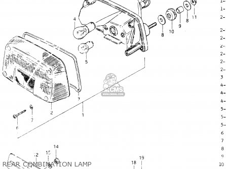 REAR COMBINATION LAMP - GSX400E 1984 (E) GENERAL EXPORT (E01)