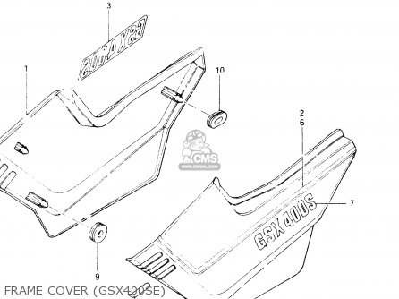 FRAME COVER (GSX400SE) - GSX400E 1984 (E) GENERAL EXPORT (E01)