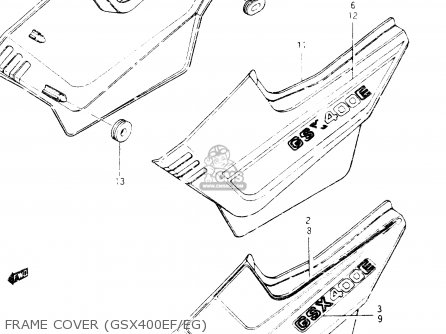 FRAME COVER (GSX400EF/EG) - GSX400E 1984 (E) GENERAL EXPORT (E01)