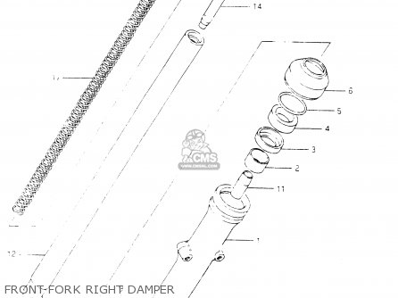FRONT FORK RIGHT DAMPER - GSX400E 1984 (E) GENERAL EXPORT (E01)