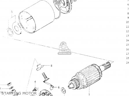 STARTING MOTOR - GSX400E 1985 (F) GENERAL EXPORT (E01)