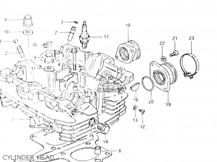 CYLINDER HEAD - GSX400E 1985 (F) GENERAL EXPORT (E01)