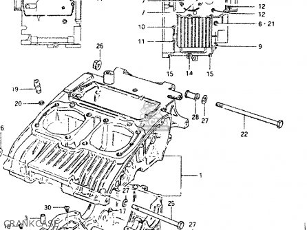 CRANKCASE - GSX400E 1985 (F) GENERAL EXPORT (E01)