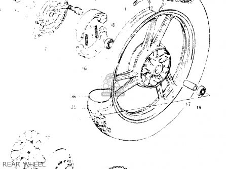 REAR WHEEL - GSX400E 1985 (F) GENERAL EXPORT (E01)